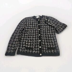 Vtg South Wool Pure Virgin Wool Handknitted Cardigan Sweater Sz M Made Uruguay